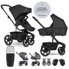 EASYWALKER Set XXL kočárek kombinovaný Harvey NXT s příslušenstvím Eclipse Black