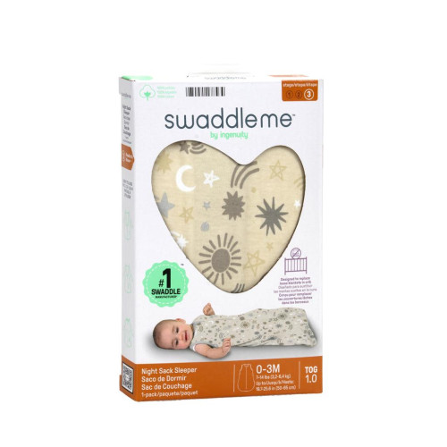 INGENUITY Vak spací bavlněný 1 TOG SwaddleMe™ Celestial Dance 0m+ INGENUITY Vak spací bavlněný 1 TOG SwaddleMe™ Celestial Dance 0m+