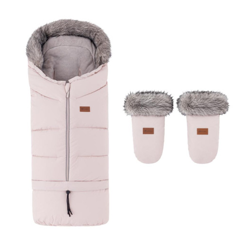PETITE&MARS Set zimní fusak Arctic 4v1 + rukavice na kočárek Fjora Rose Petal PETITE&MARS Set zimní fusak Arctic 4v1 + rukavice na kočárek Fjora Rose Petal
