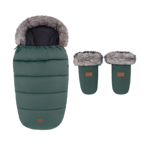 PETITE&MARS Set zimní fusak Comfy 4v1 + rukavice na kočárek Fjora Veritable Khaki PETITE&MARS Set zimní fusak Comfy 4v1 + rukavice na kočárek Fjora Veritable Khaki