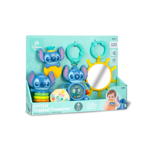 BRIGHT STARTS Sada dárková multisenzorická Stitch Tropical Treasures™, 3m+ BRIGHT STARTS Sada dárková multisenzorická Stitch Tropical Treasures™, 3m+