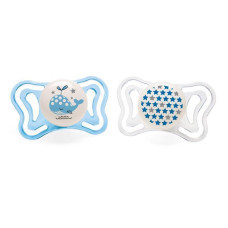 CHICCO Dudlík Physio Light silikon noční chlapec 2 ks (2-6 m+)