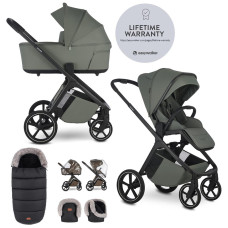 EASYWALKER Set kočárek 2v1 Zoey Go Mineral Green XL s příslušenstvím