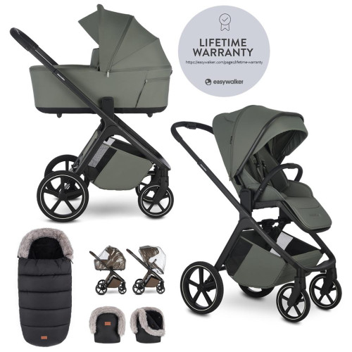 EASYWALKER Set kočárek 2v1 Zoey Go Mineral Green XL s příslušenstvím EASYWALKER Set kočárek 2v1 Zoey Go Mineral Green XL s příslušenstvím