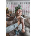 enie baby Turban - dětská čepice 3-6m Tropical leaves