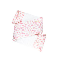 enie baby Mantinel SATINE pink leaves