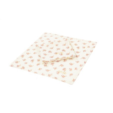 enie baby Mušelínové plenky 30x30cm béžové s vínovými květy - 2ks