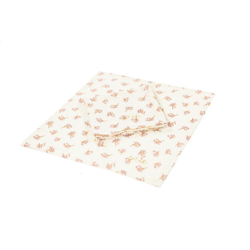 enie baby Mušelínové plenky 30x30cm béžové s vínovými květy - 2ks enie baby Mušelínové plenky 30x30cm béžové s vínovými květy - 2ks