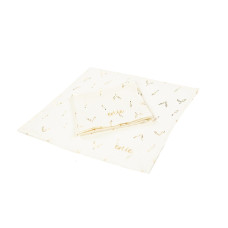 enie baby Mušelínové plenky 30x30cm béžové se zlatými lístky - 2ks