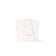 enie baby Mušelínové žinky Cute pink - 2ks