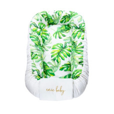 enie baby Hnízdečko do postýlky SATINE tropical leaves