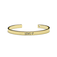 Proud MaMa Náramek Bangle LOVE v barvě zlaté 514