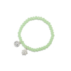 Proud MaMa Náramek Charm Lotus zelený 420