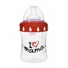Bibi Širokohrdlá kojenecká láhev mama červená 250ml
