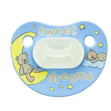 bibi anatomický dudlík 0-6m svítící modrý