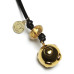 Proud MaMa Přívěšek mexická bola Basic Gold kulička se srdíčky černý 404