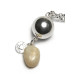 Proud MaMa Přívěšek mexická bola Gemstone měsíční kámen v barvě stříbrné 328