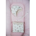 enie baby  Dětská čepice zimní 0-3m FLOWERS CREME