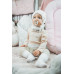 enie baby  Dětská čepice zimní 0-3m FLOWERS CREME