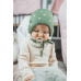 enie baby Dětská čepice zimní 6-9m BEARS GREEN
