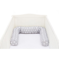 Fillikid Mantinel válec do postýlky Jersey dots grey 190 cm