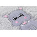 Fillikid Osuška s kapucí hippo grey 75x75 cm