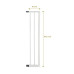 Geuther Prodloužení pro Easylock Plus a Easylock Wood Plus 16 cm, kovové, white
