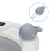 Fillikid Skládací dětská vanička Beluga s teploměrem white-grey