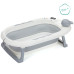 Fillikid Skládací dětská vanička Beluga s teploměrem white-grey