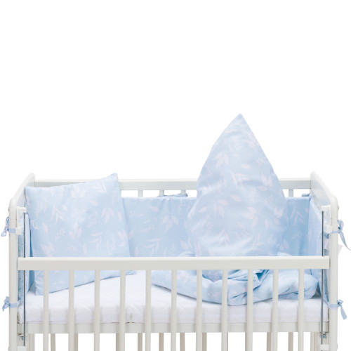 Fillikid Ložní souprava Luxe leaves light blue + matrace Fillikid Ložní souprava Luxe leaves light blue + matrace