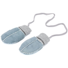 Fillikid Dětské zimní rukavice z jehněčí kožešiny Ice blue vel. 12-24 měsíců