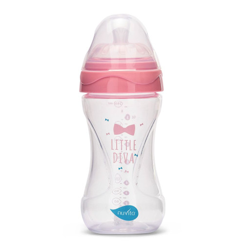 Lahvička 330ml, Transparent pink Lahvička 330ml, Transparent pink