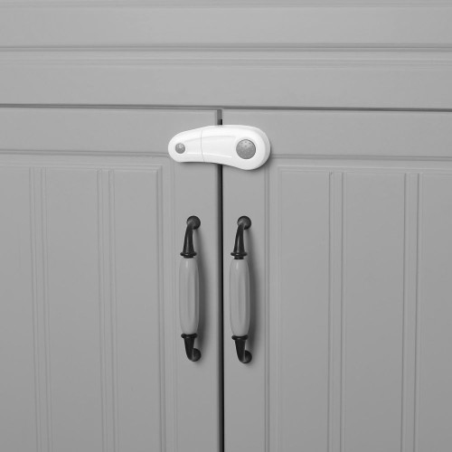 Zámek skříněk 2ks, white/grey Zámek skříněk 2ks, white/grey