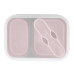 Silikonový svačinový box s příborem velký, Old Pink Silikonový svačinový box s příborem velký, Old Pink