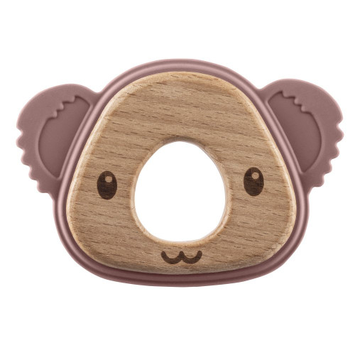 Silikonové dřevěné kousátko Koala, Old Pink Silikonové dřevěné kousátko Koala, Old Pink