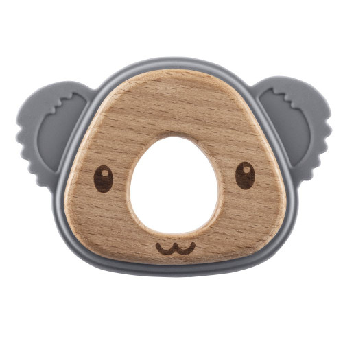 Silikonové dřevěné kousátko Koala, Dove Grey Silikonové dřevěné kousátko Koala, Dove Grey