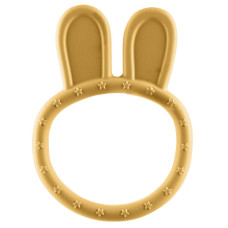 Silikonové kousátko Rabbit, Mustard Yellow