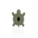 Silikonové dřevěné kousátko Turtle, Forest Green Silikonové dřevěné kousátko Turtle, Forest Green