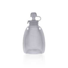Silikonová plnitelná kapsička na dětskou stravu, Transparent Grey