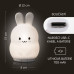 Silikonová LED noční lampička s hudbou vel. L, Rabbit