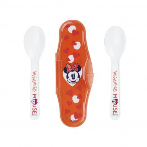 Sada 2 lžic s pouzdrem, Minnie New Sada 2 lžic s pouzdrem, Minnie New