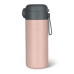 Termoska na tekutiny s brčkem a silikonovým držákem 350 ml, Candy pink
