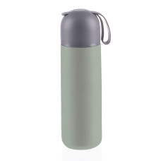 Termoska na tekutiny se silikonovým držákem 400 ml, Pistacio green