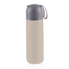 Termoska na tekutiny se silikonovým držákem 400 ml, Cookie beige