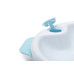 Set termotalířku s silikonovou lžičkou a hrnečkem, Pastel blue