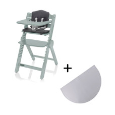 Dřevěná jídelní židlička Clipp & Clapp + dárek, Pistacio Green