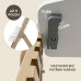Dřevěná jídelní židlička Clipp & Clapp + dárek, Šedá