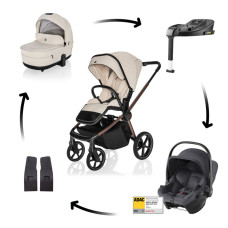 Kočárek Move Cross 5X + autosedačka Baby-Safe Core + Baby-Safe Core Base, Quartz Beige