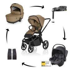Kočárek Move Cross 5X + autosedačka Baby-Safe Core + Baby-Safe Core Base, Latte Beige