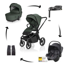 Kočárek Move Cross 5X + autosedačka Baby-Safe Core + Baby-Safe Core Base, Oak Green